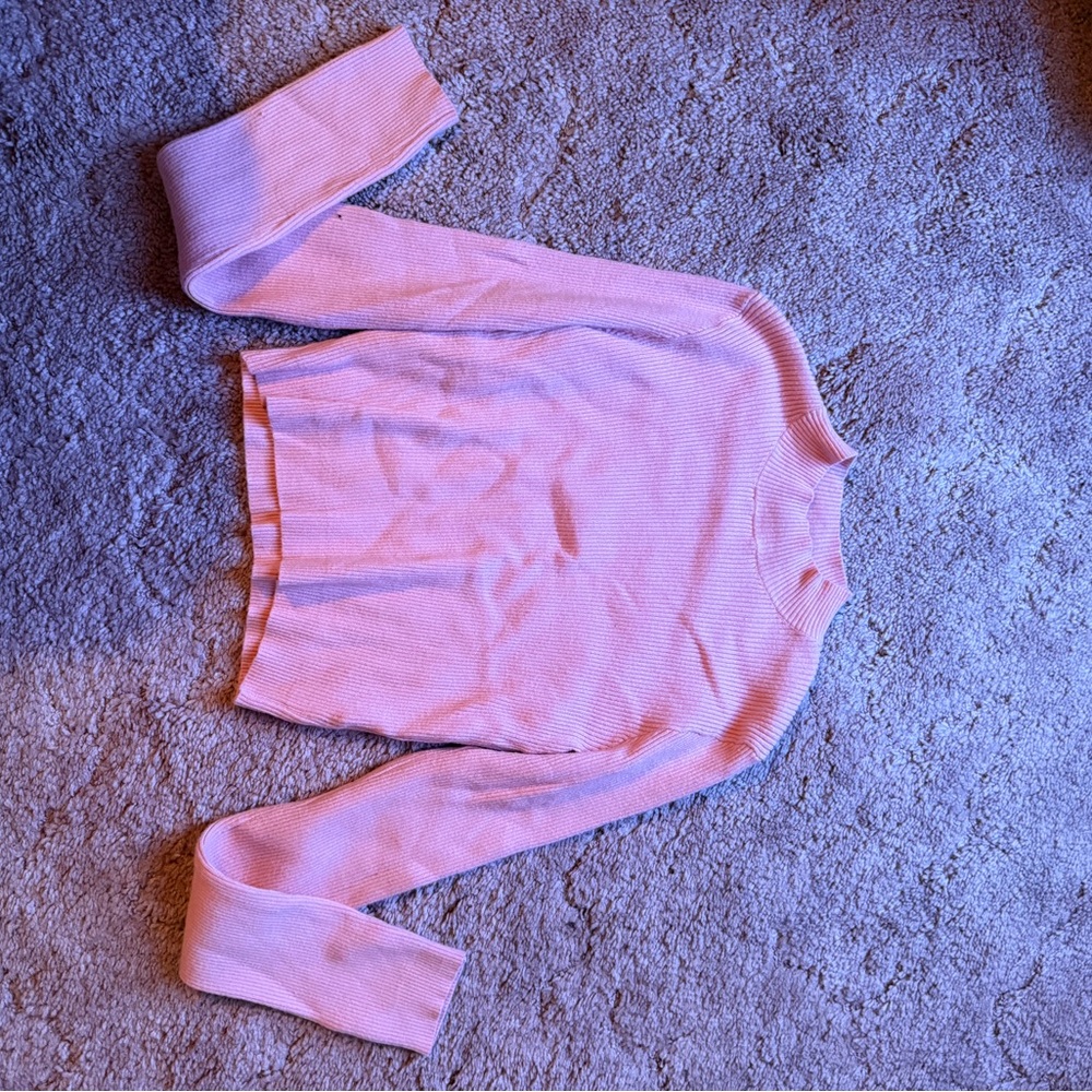 Brandy Melville Light Pink Ribbed Top